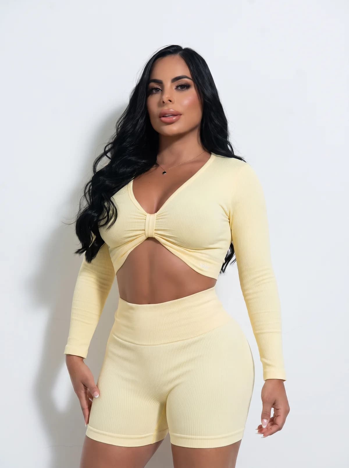 Set short y buso premium amarillo MusaFit
